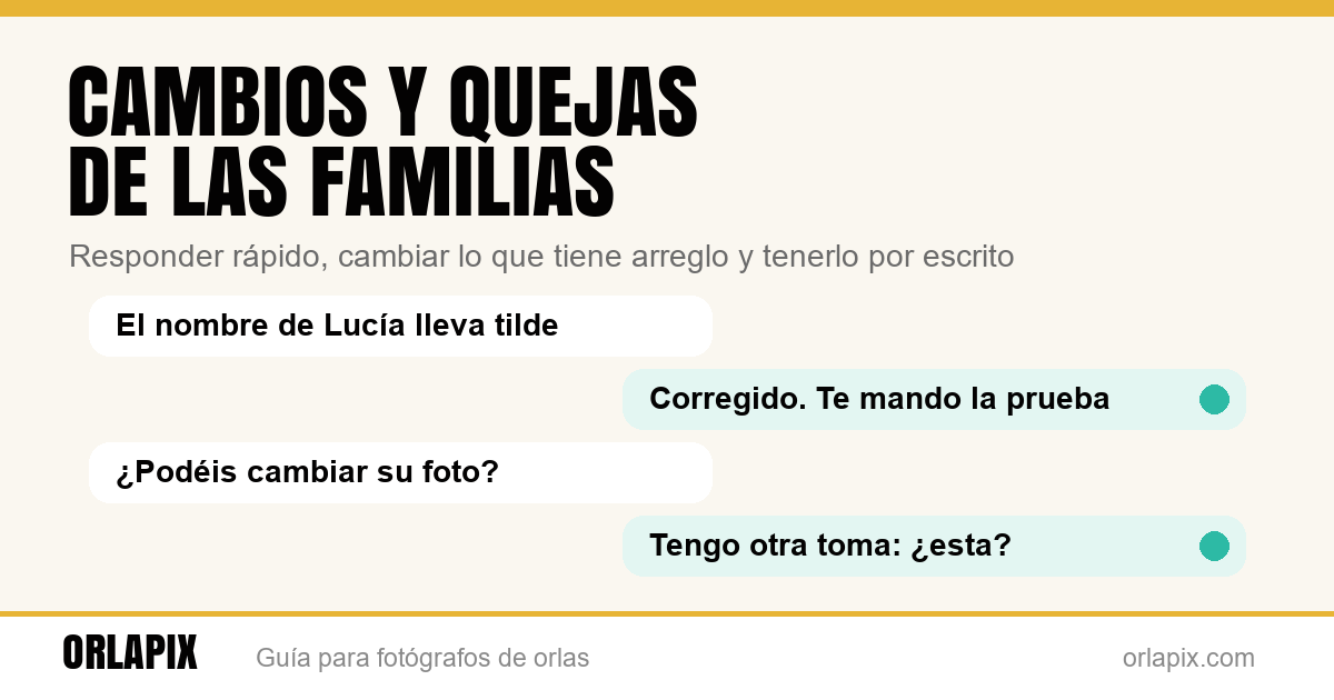 Cómo gestionar los cambios y las quejas de las familias